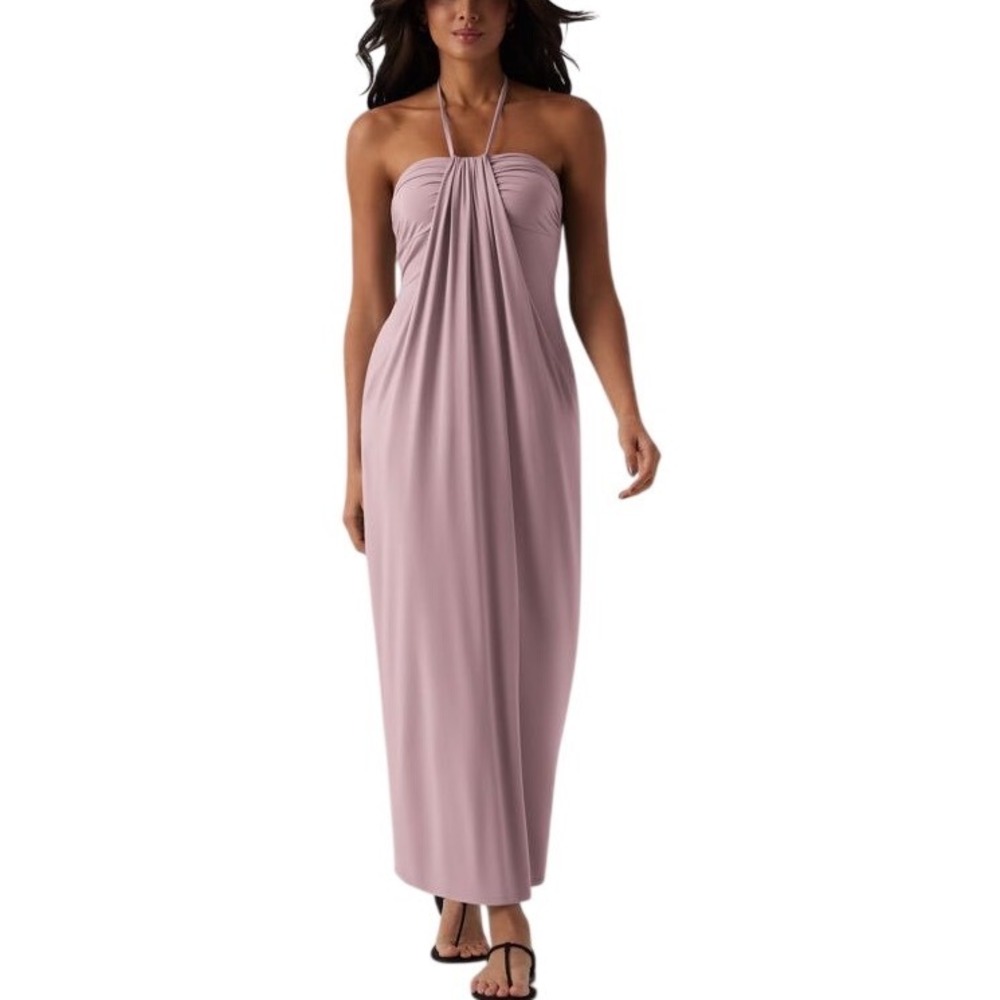 Halara Halter Tie Back Maxi Dress with Pockets, Size XL, New